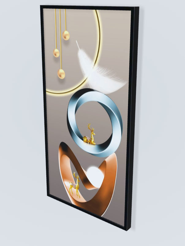 Abstract Deer Canvas