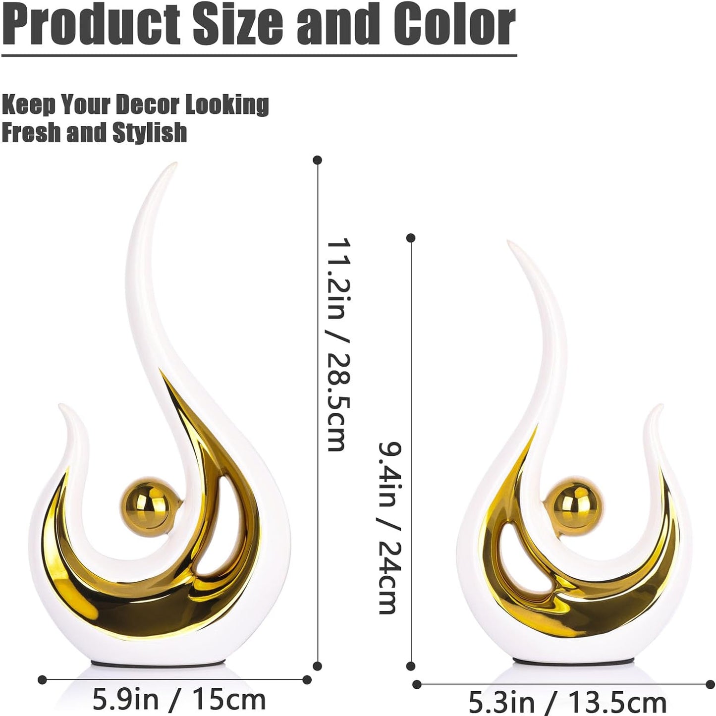 Light Luxury Flare Ceramic Sculpture Set