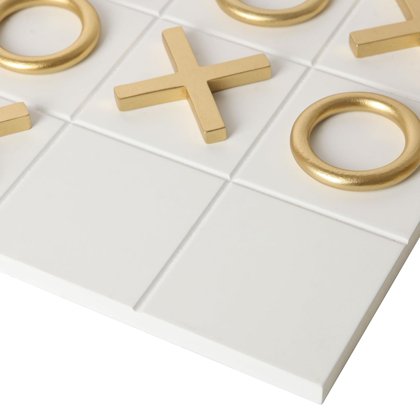 Black & Gold 12x12 Inch Tic Tac Toe Wood Game Board