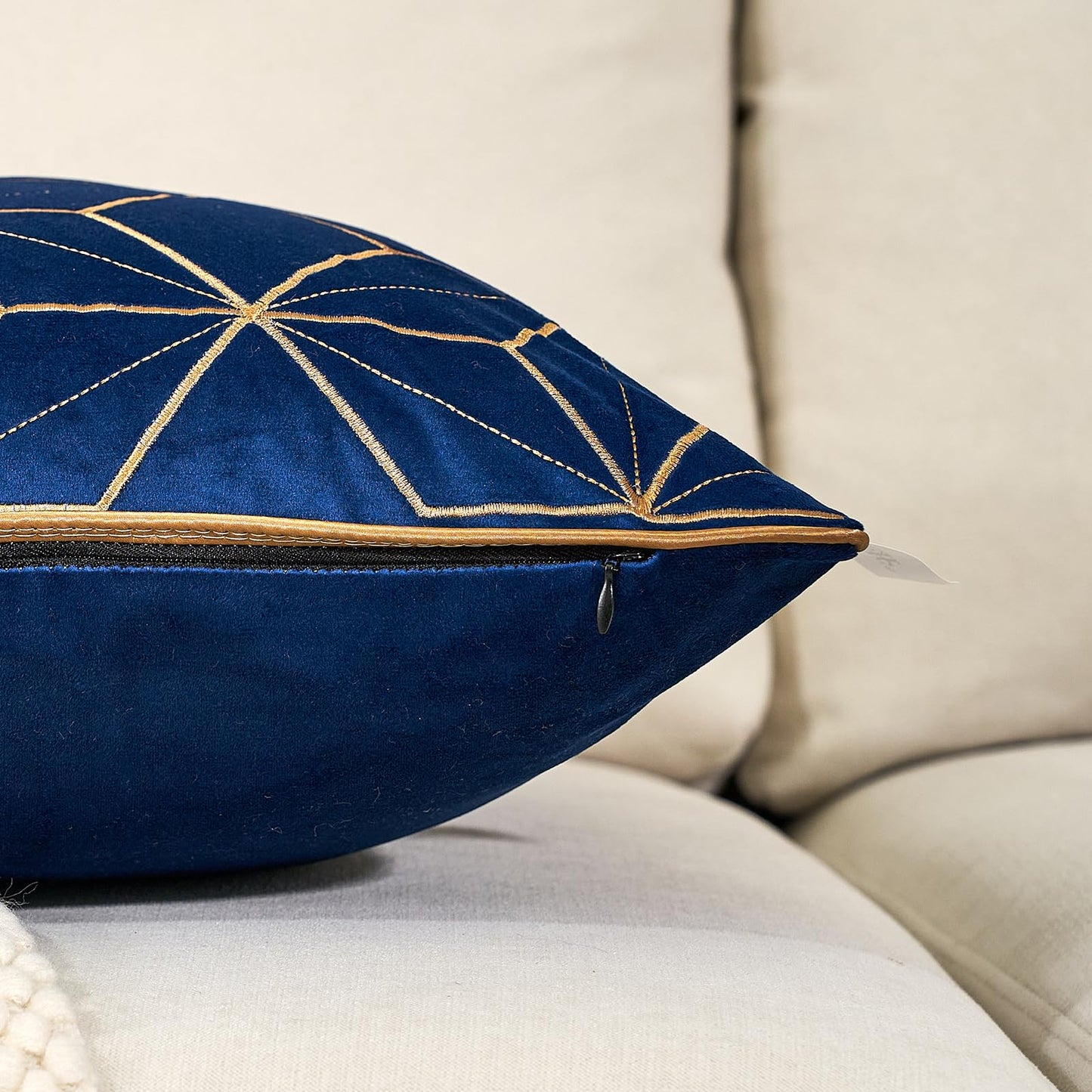 Geometric Velvet Throw Pillow