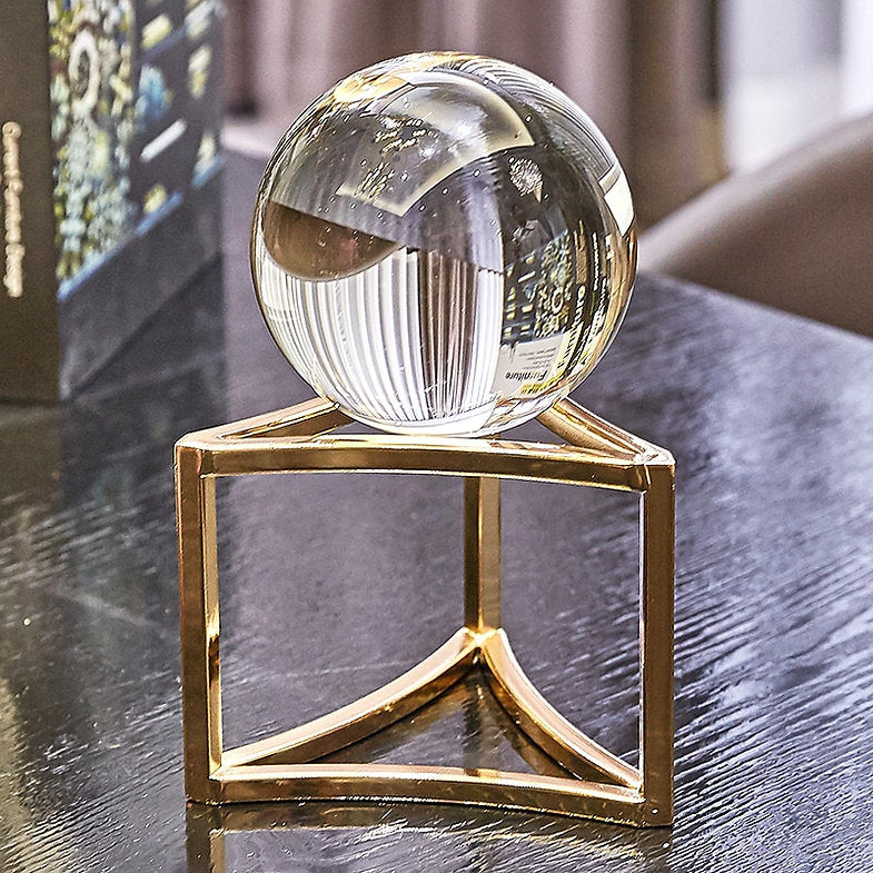Gold Crystal Ball Stand