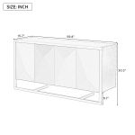 Mahogany Veneer Modern Sideboard with Unique Metal Legs