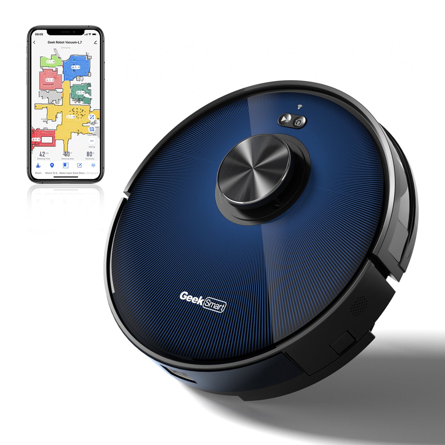 Geek Smart L7 Robot Vacuum Cleaner And Mop; LDS Navigation