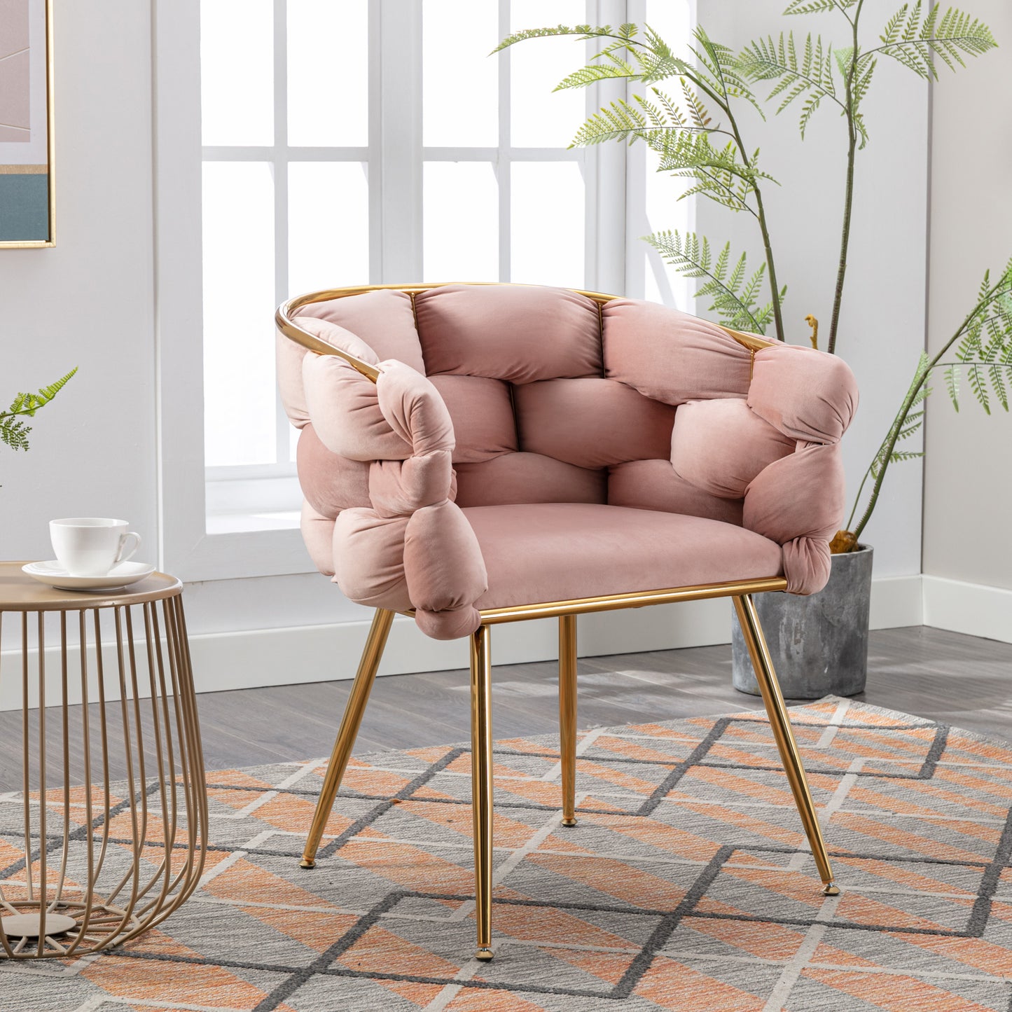 Modern Leisure Velvet Sofa Chair, set of 2