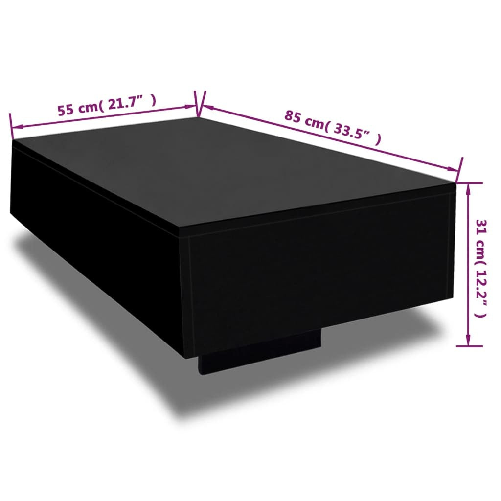 High Gloss Black Coffee Table
