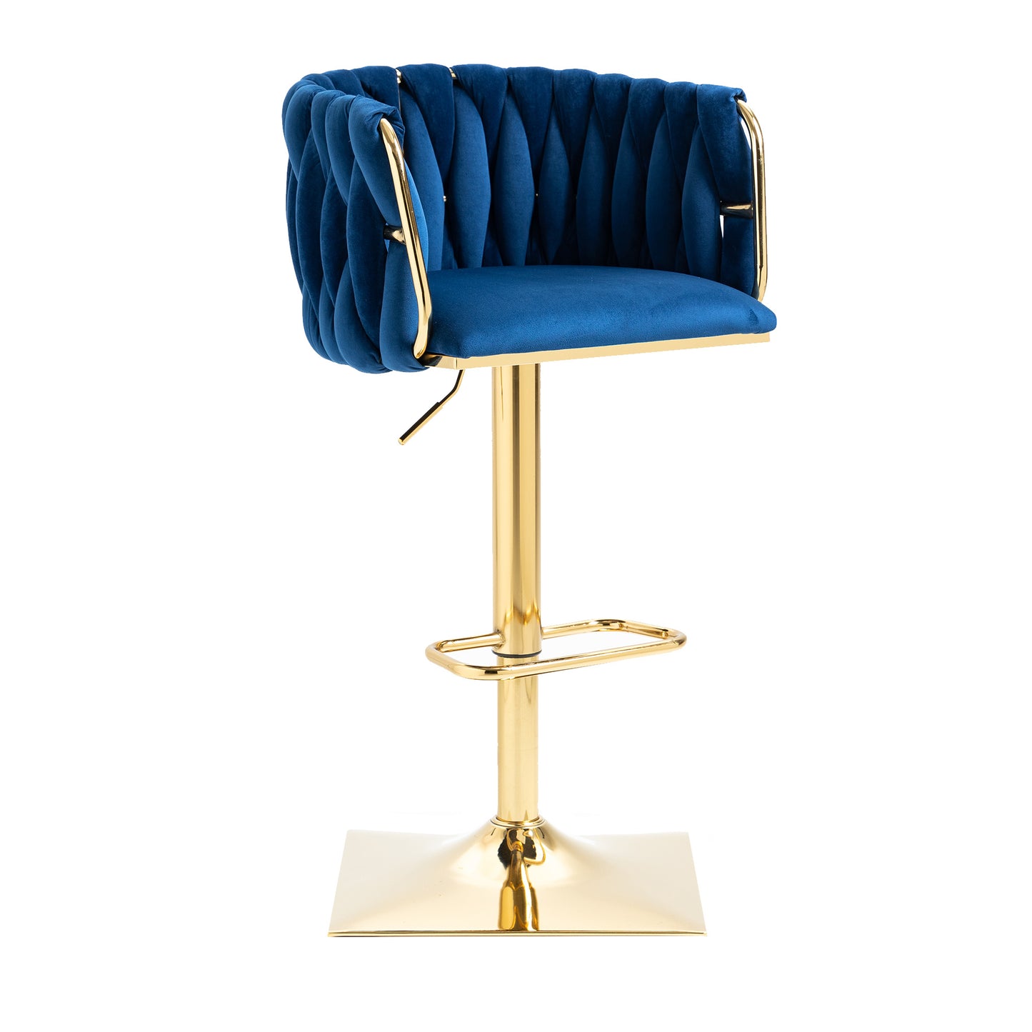 COOLMORE Vintage Bar Stools with Back and Footrest, 2PC Set
