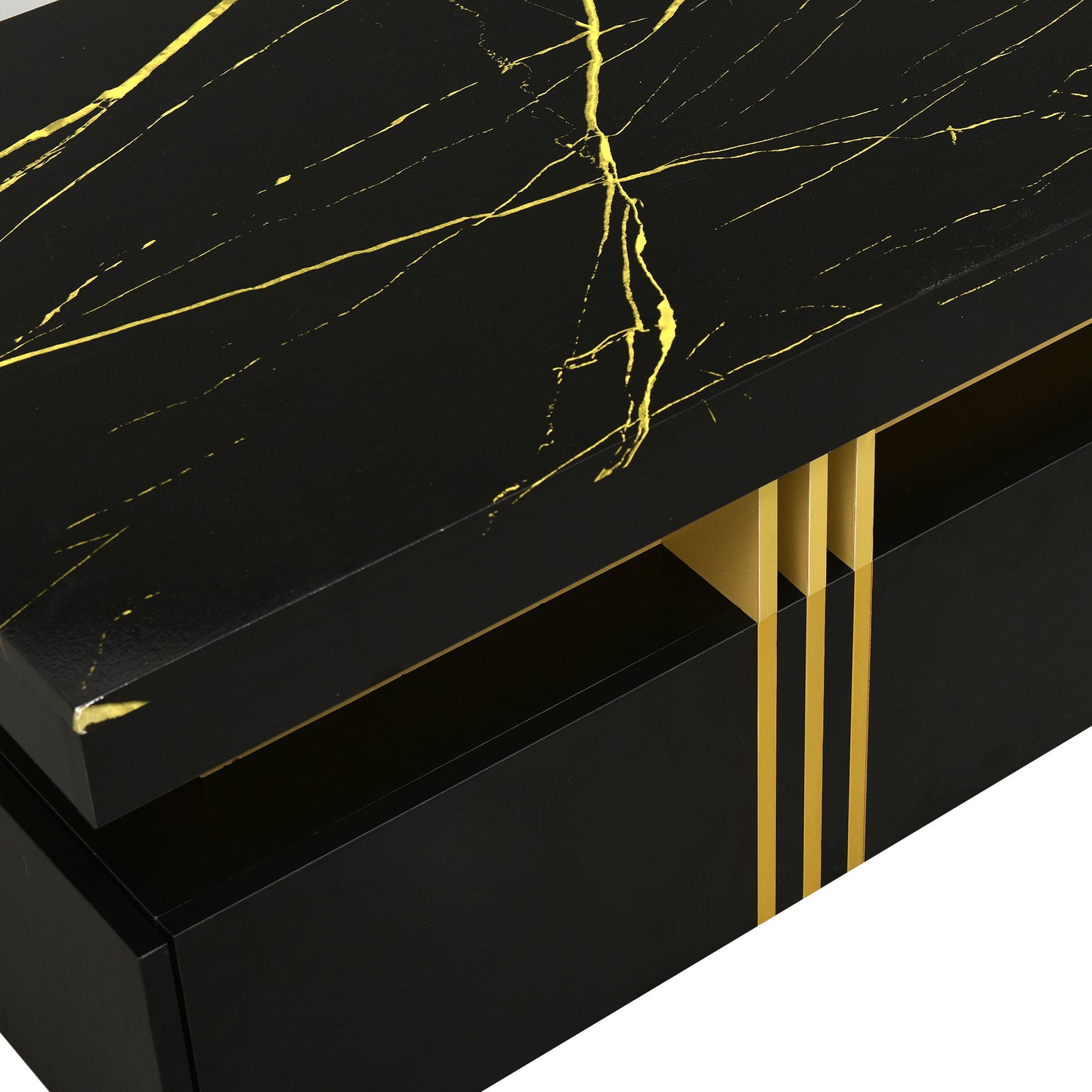 Contemporary Coffee Table with Faux Marble Top