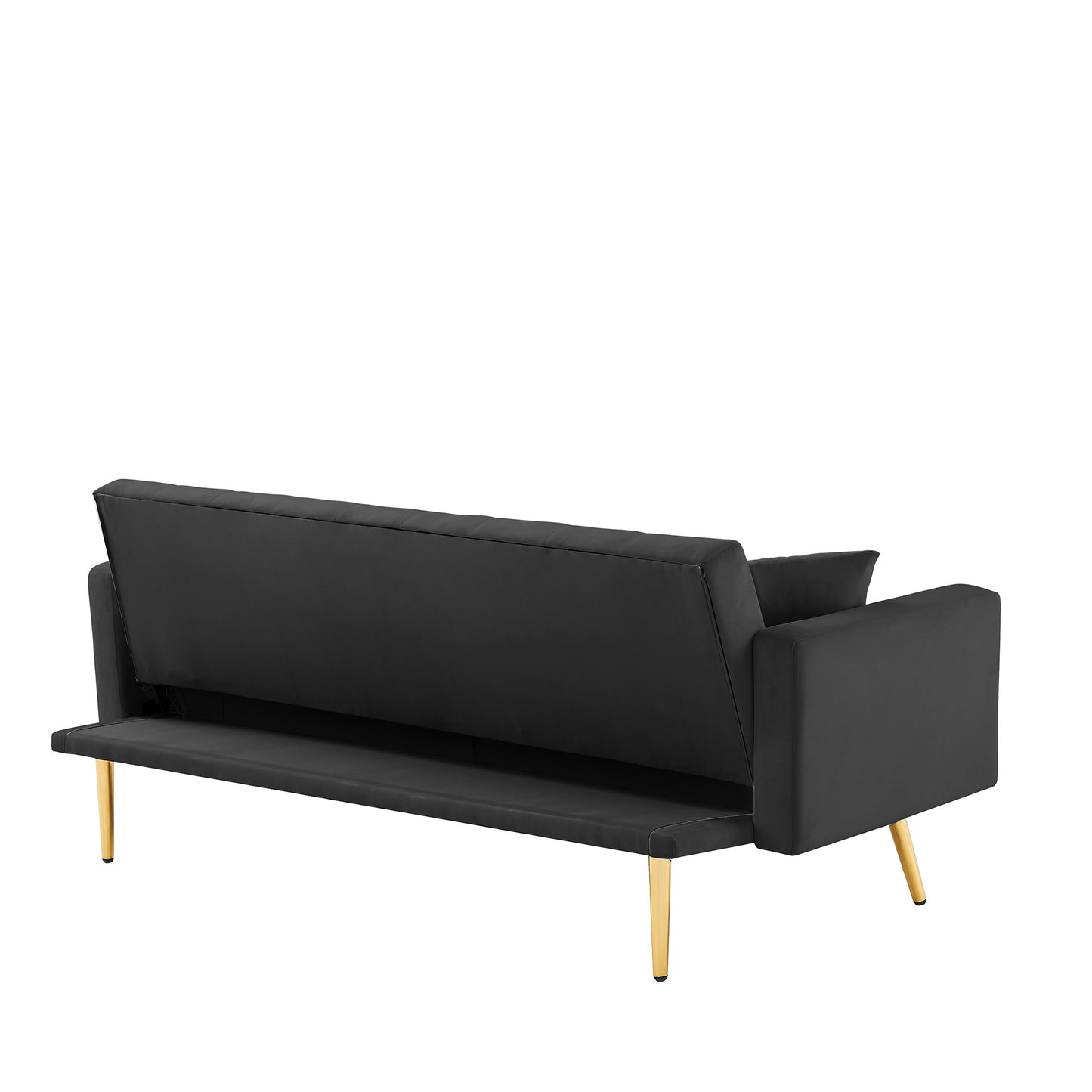 BLACK Convertible Folding Futon Sofa Bed
