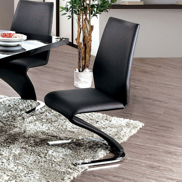 Contemporary Style Z-Shaped Chair Base 2pcs