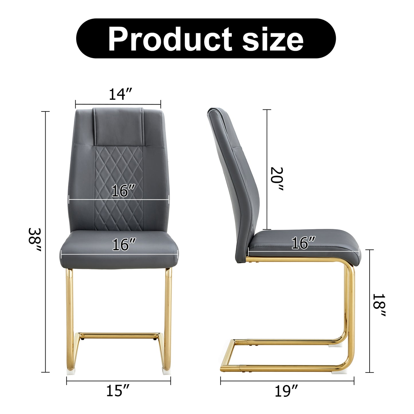 Faux Leather Cushioned Chairs, set of 6