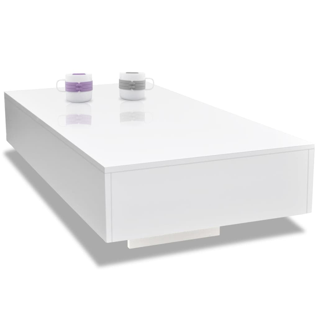 Coffee Table High Gloss, White