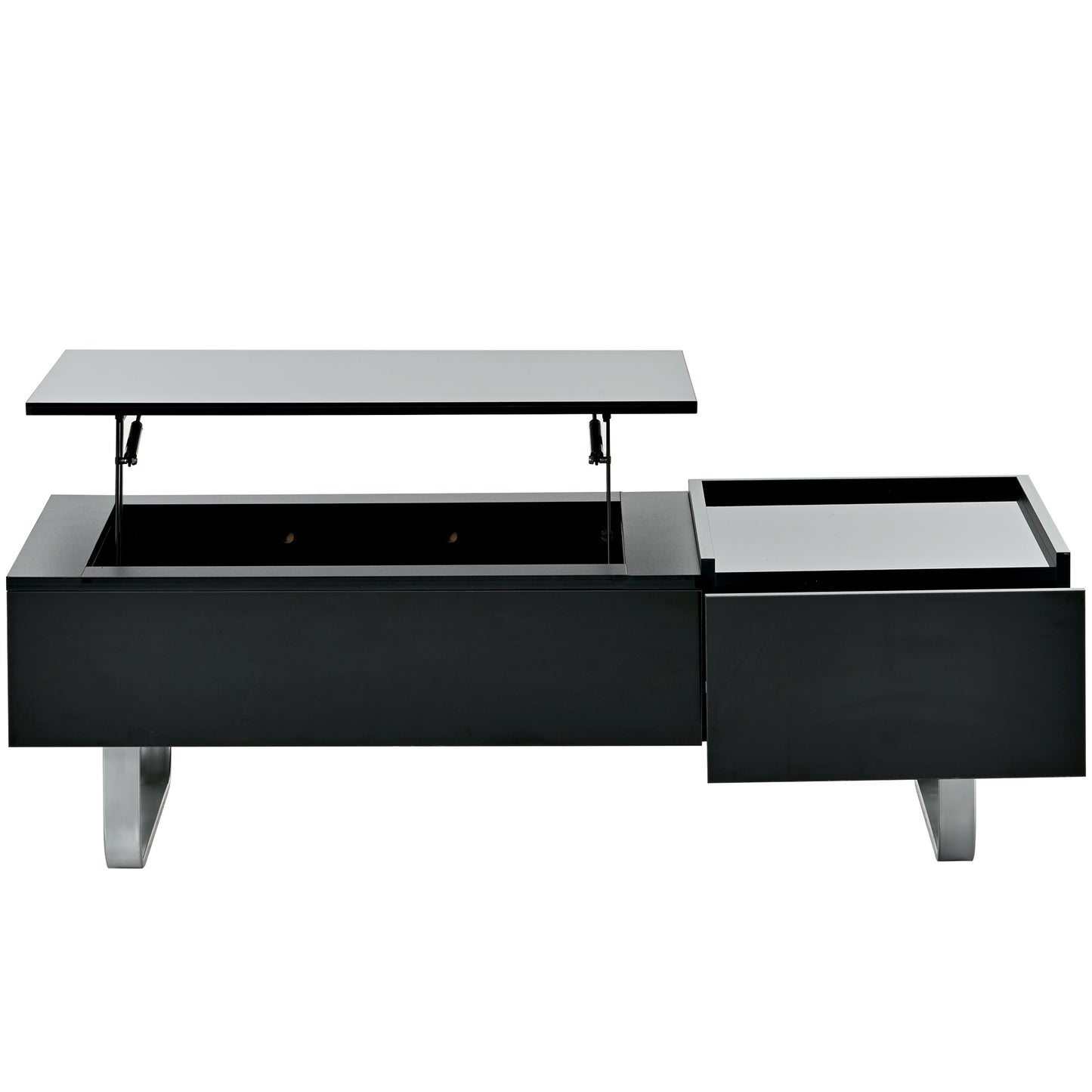 Multi-functional Coffee Table with Lifted Tabletop, Contemporary Cocktail Table