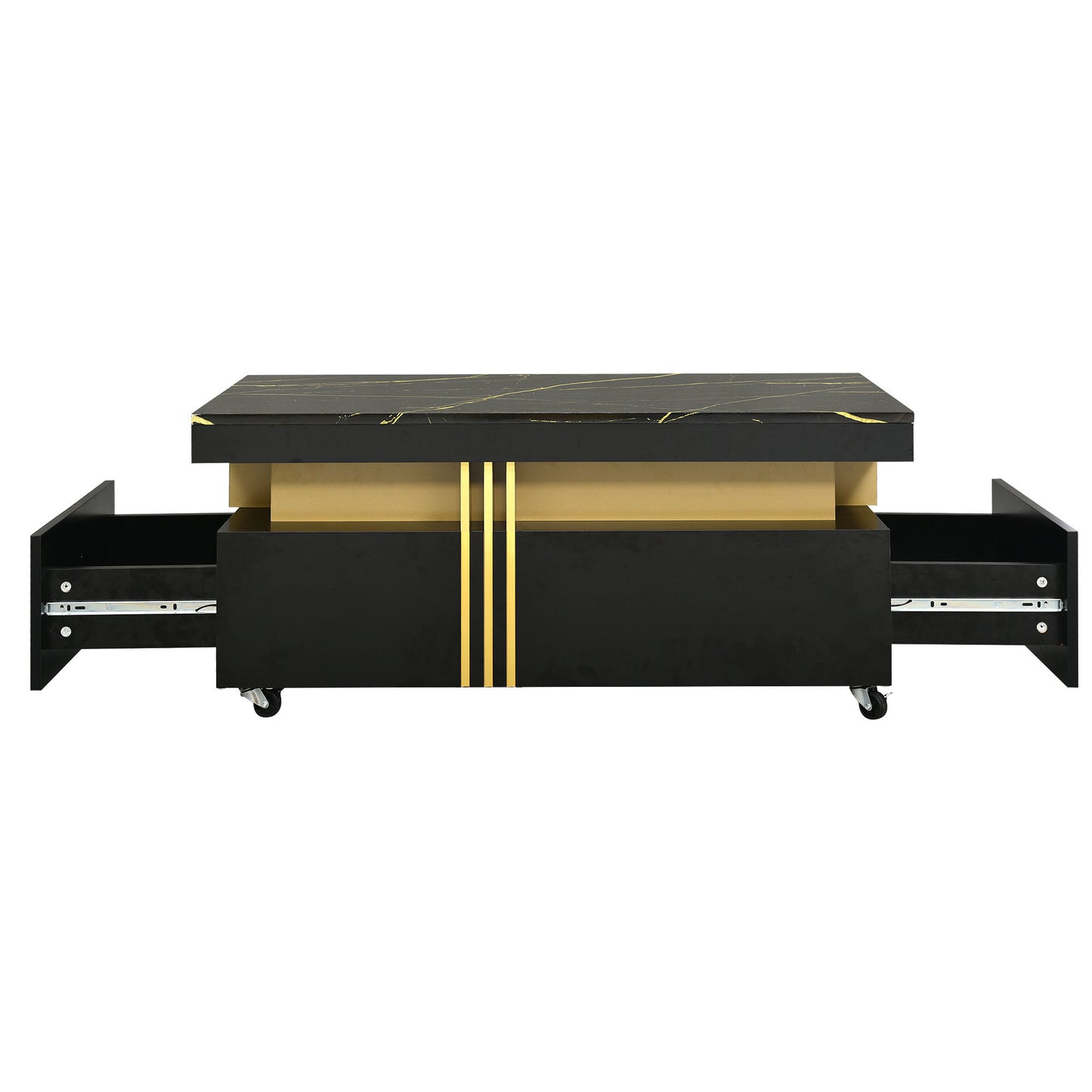 Contemporary Coffee Table with Faux Marble Top
