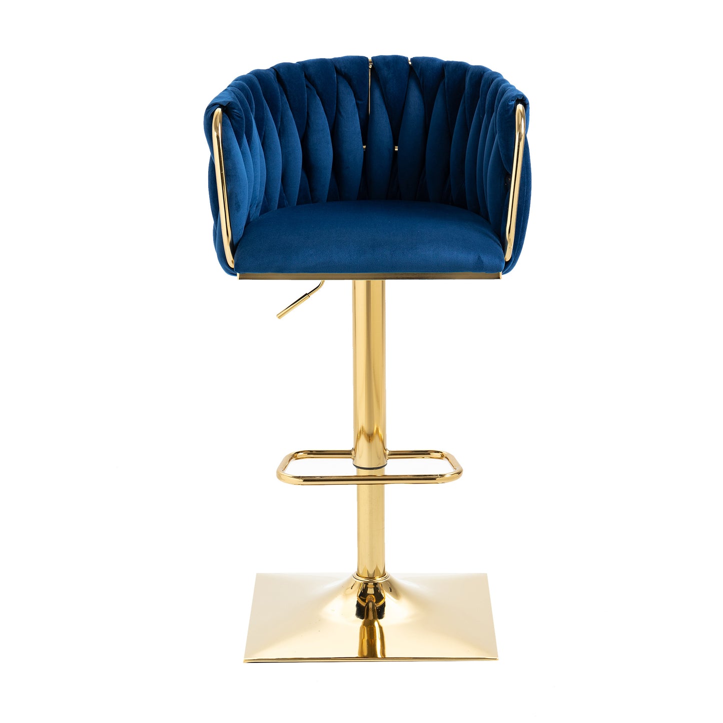 COOLMORE Vintage Bar Stools with Back and Footrest, 2PC Set