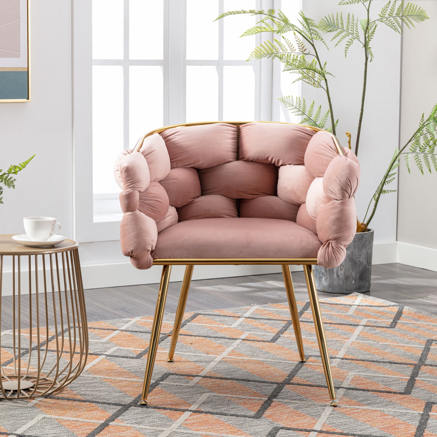Modern Leisure Velvet Sofa Chair, set of 2
