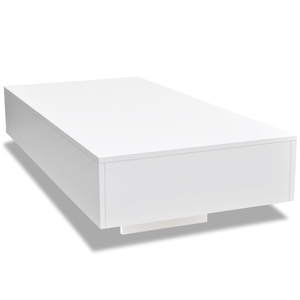 Coffee Table High Gloss, White