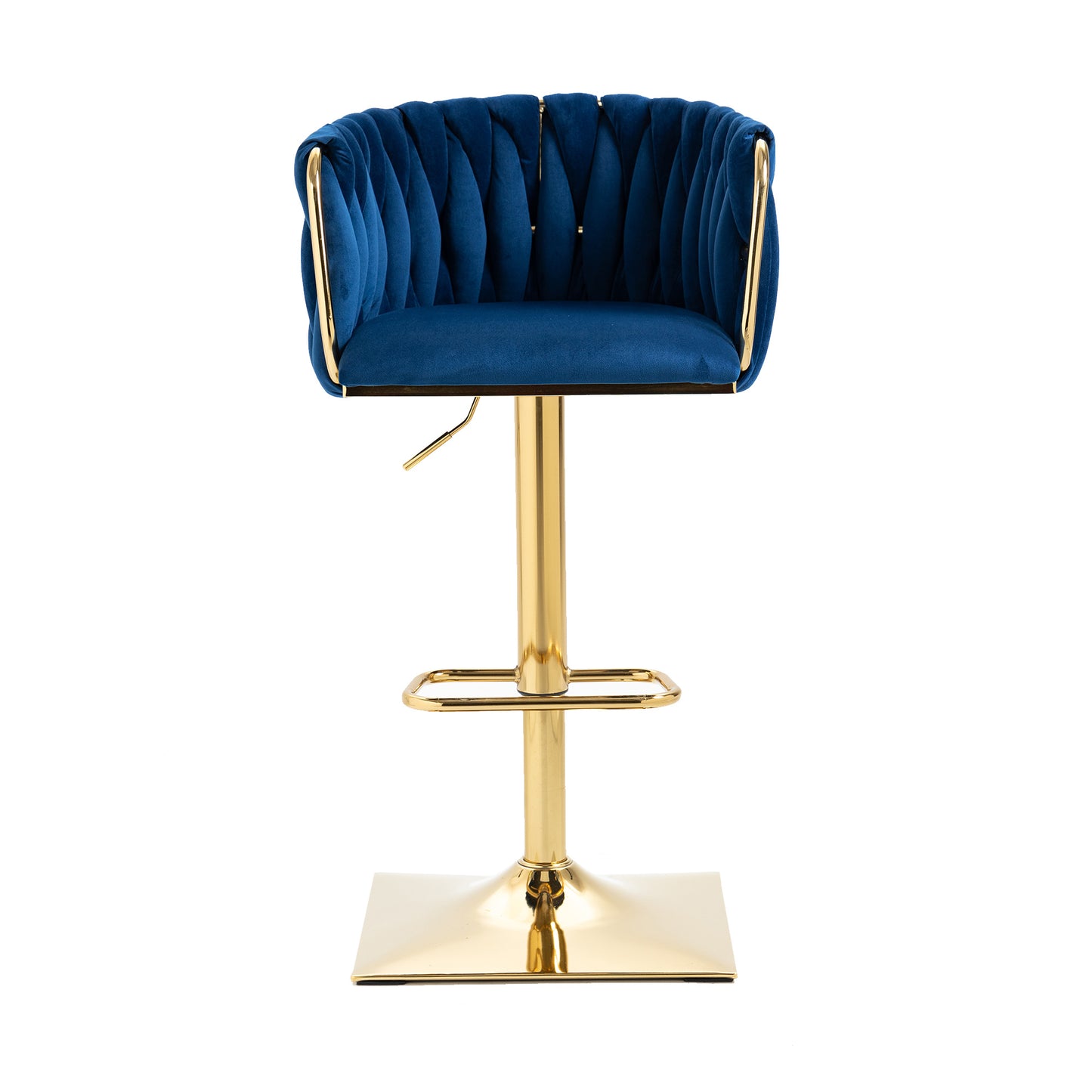 COOLMORE Vintage Bar Stools with Back and Footrest, 2PC Set