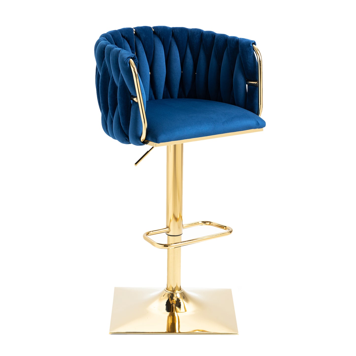 COOLMORE Vintage Bar Stools with Back and Footrest, 2PC Set