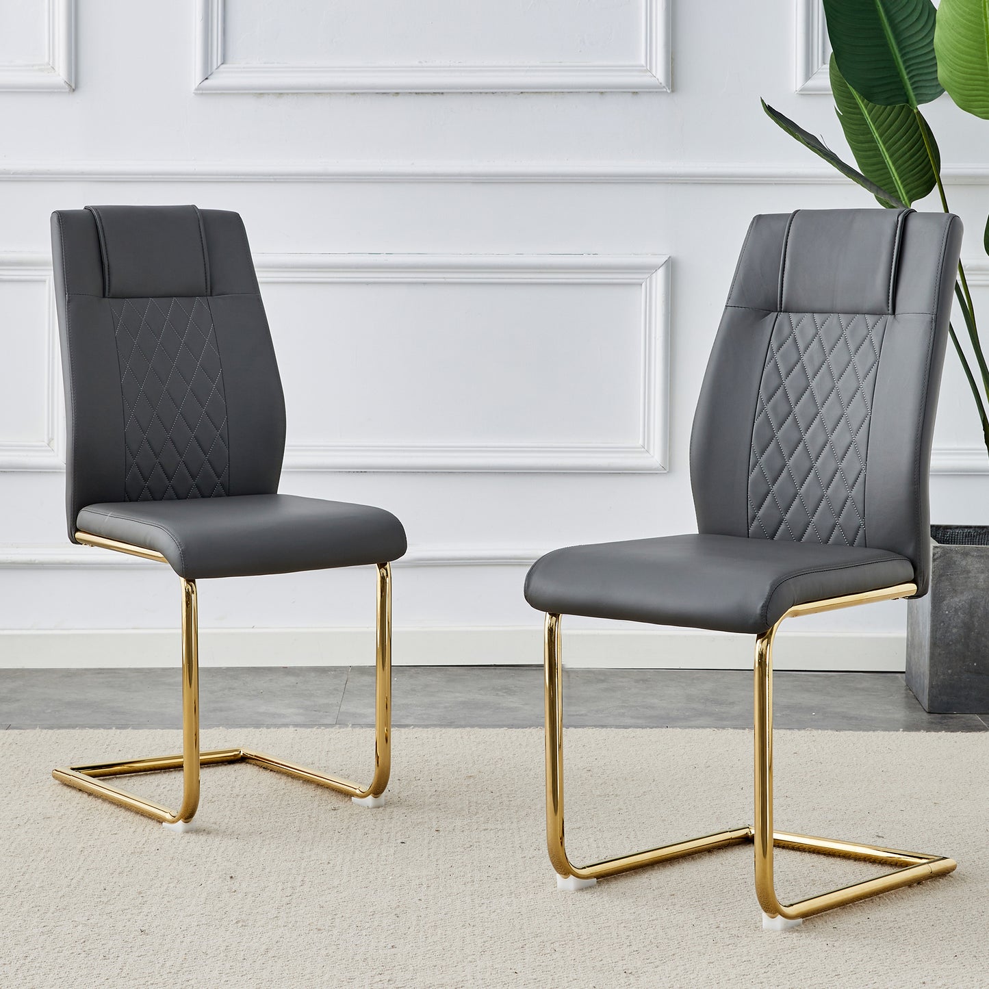 Faux Leather Cushioned Seats, set of 6