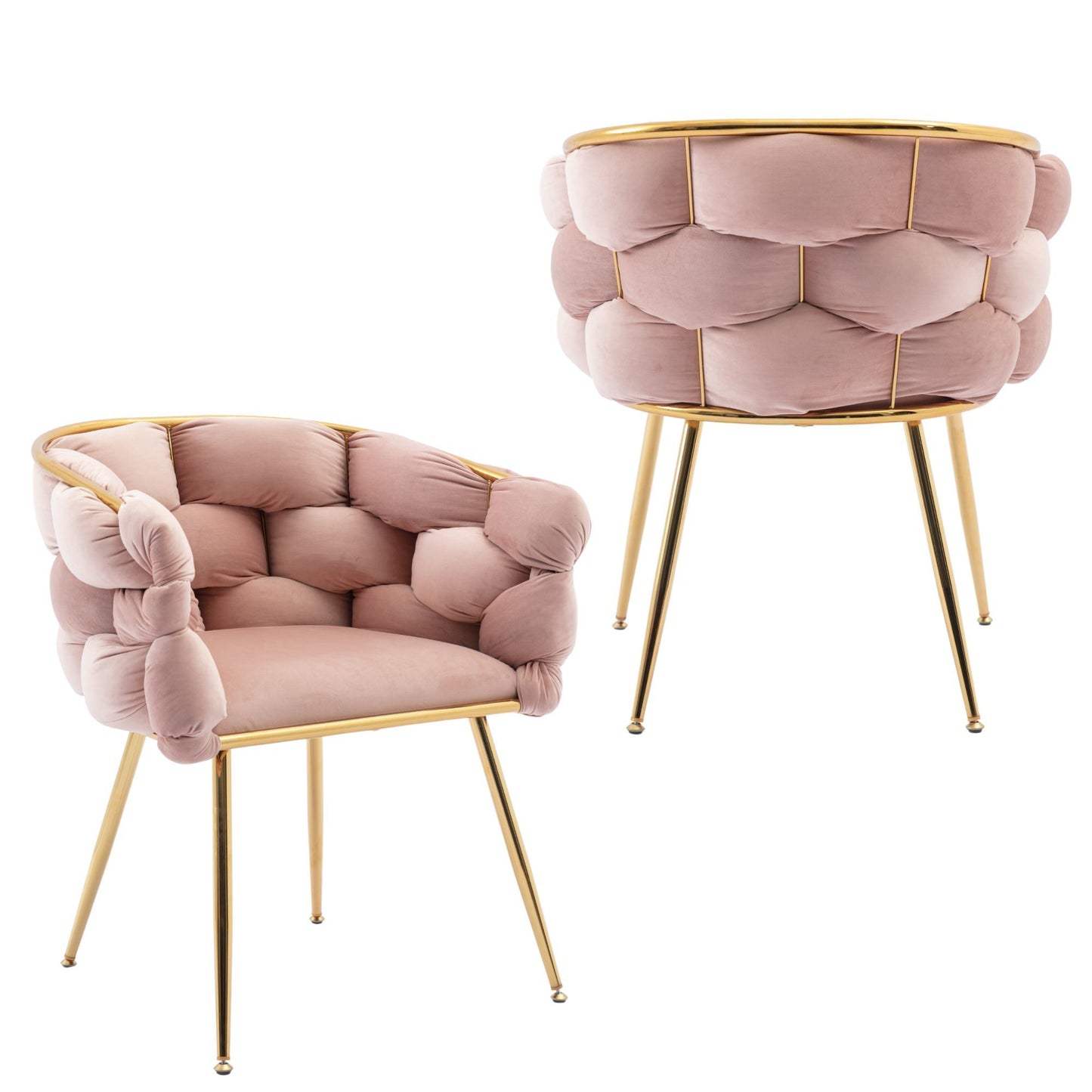 Modern Leisure Velvet Sofa Chair, set of 2