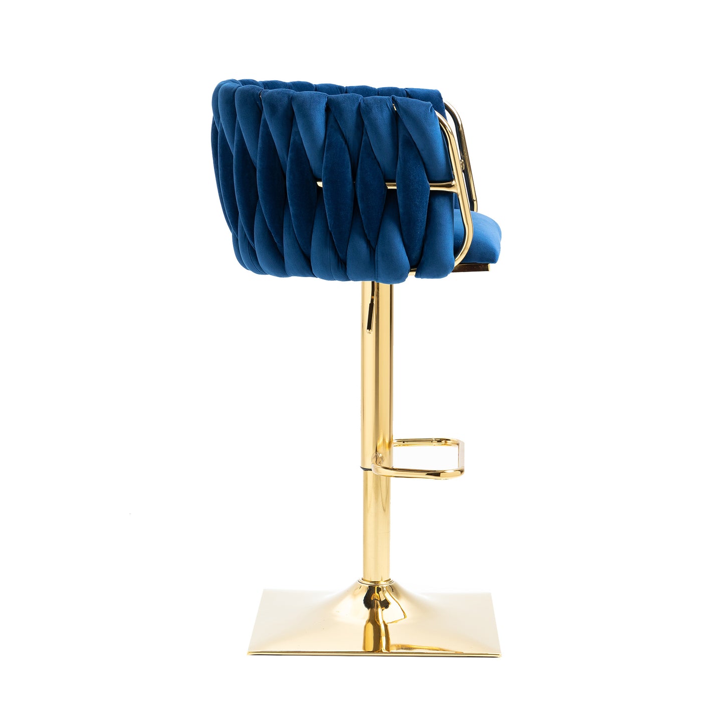 COOLMORE Vintage Bar Stools with Back and Footrest, 2PC Set