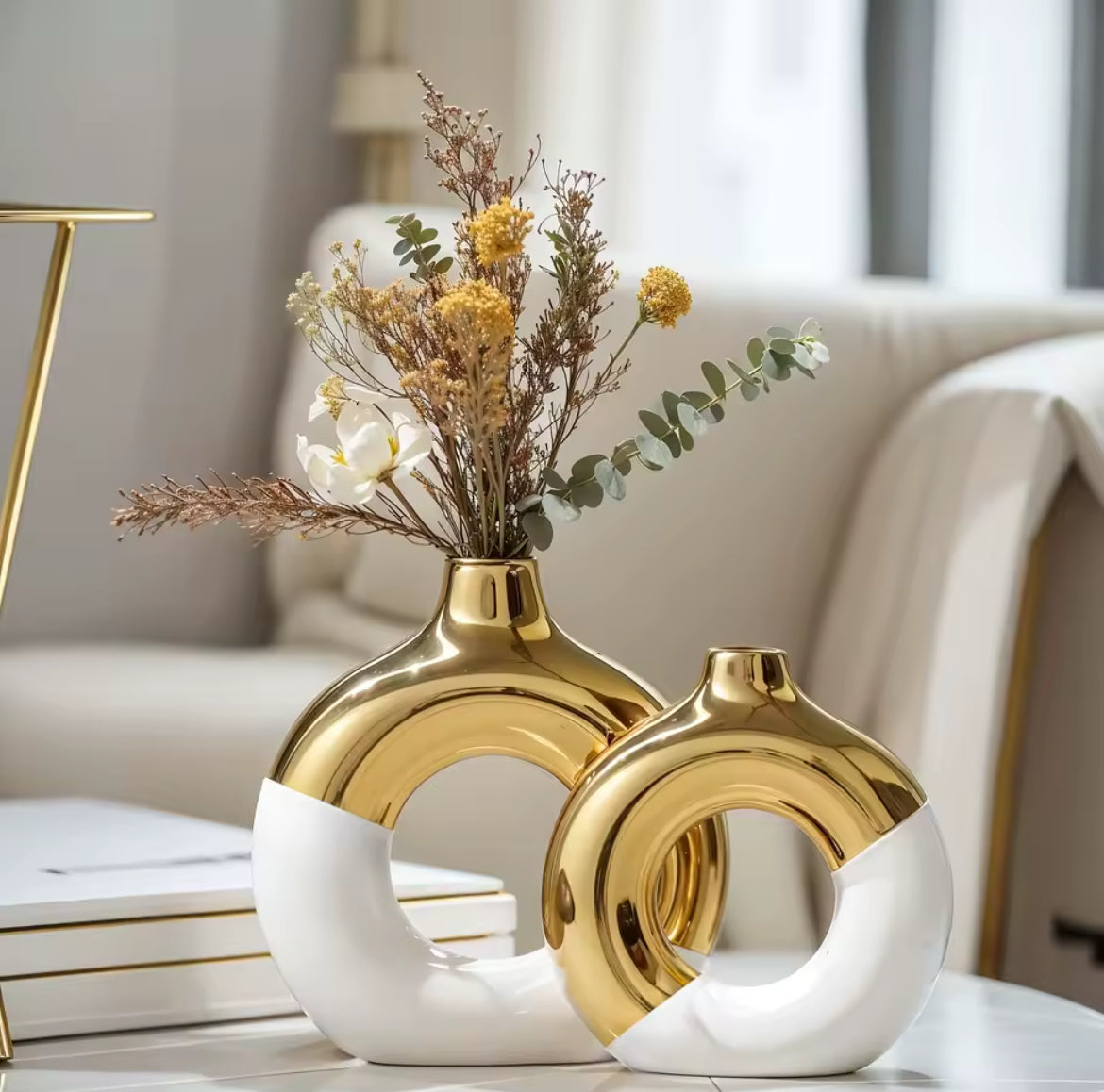 2 Tone Boho Vase Set