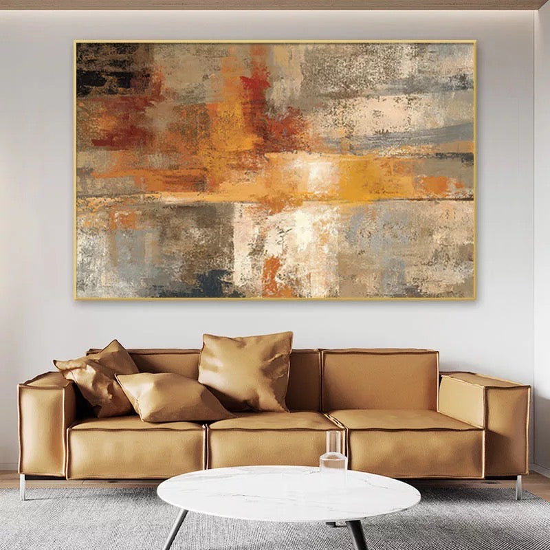 Hues of Orange Abstract Canvas