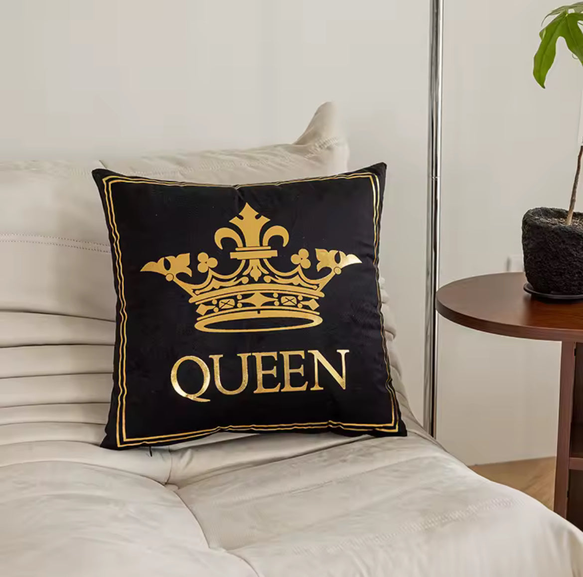 Gold Crown Pillow Shams