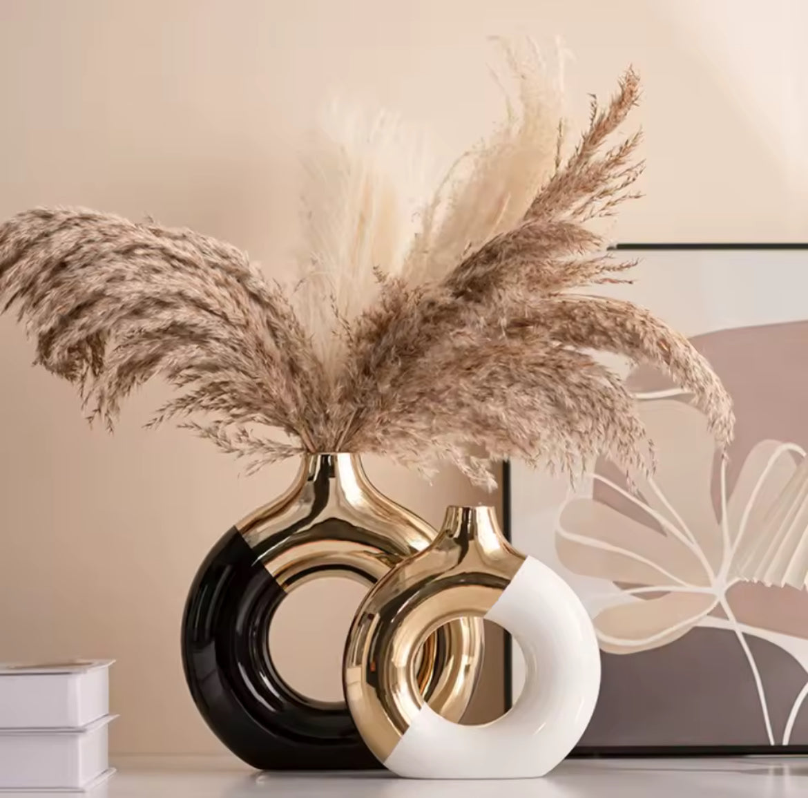 2 Tone Boho Vase Set