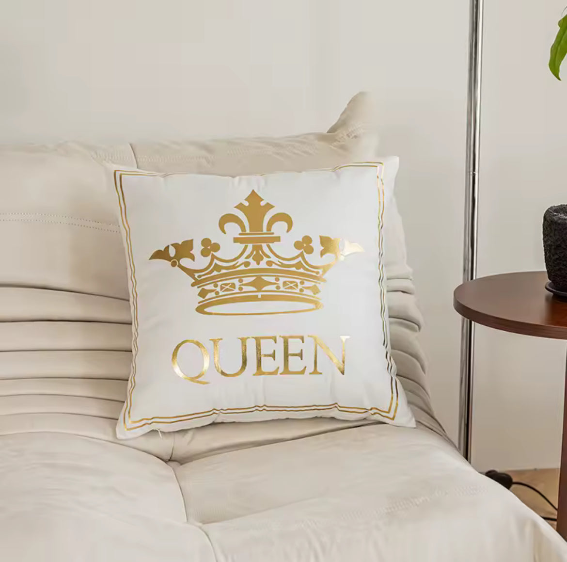 Gold Crown Pillow Shams