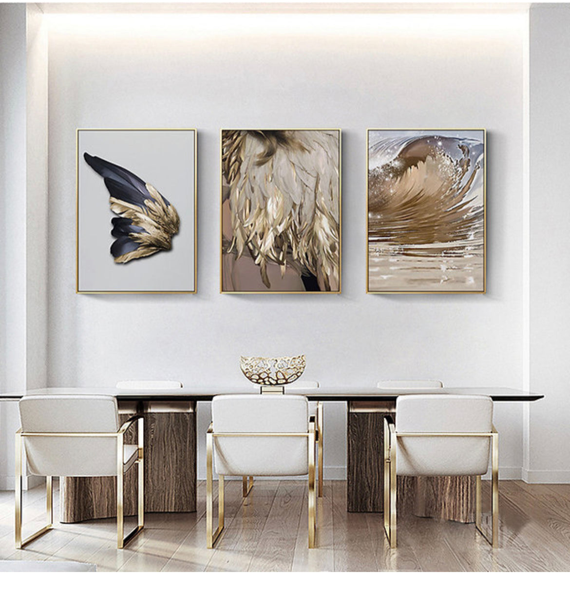 Gold Feather Canvas