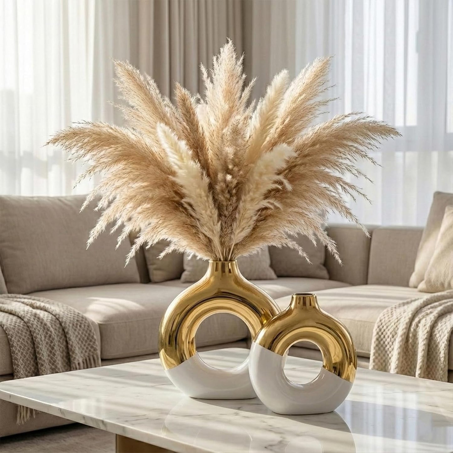 2 Tone Boho Vase Set