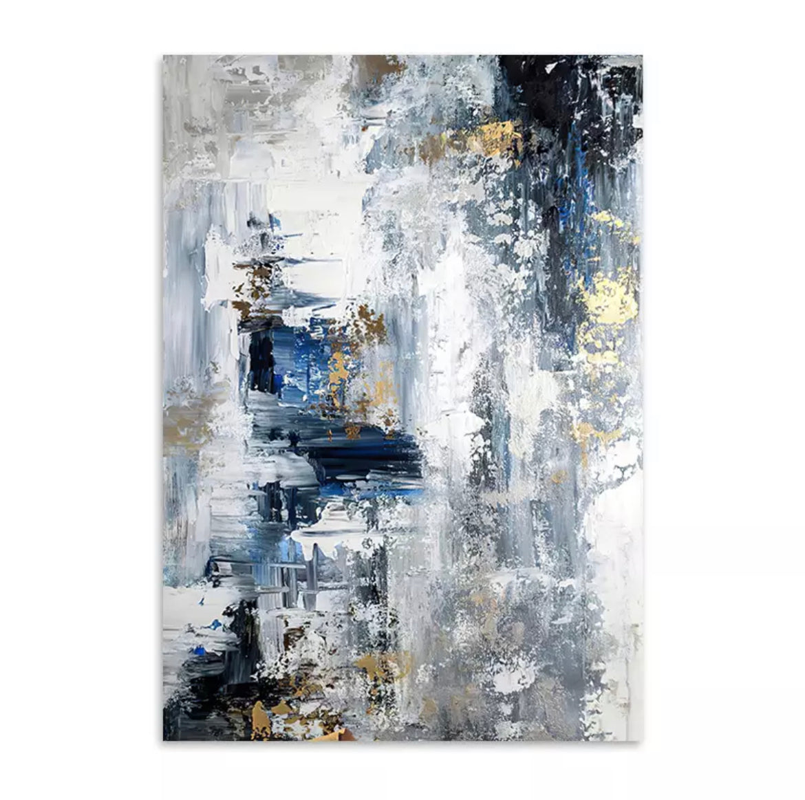 Hues of Blue Abstract Canvas