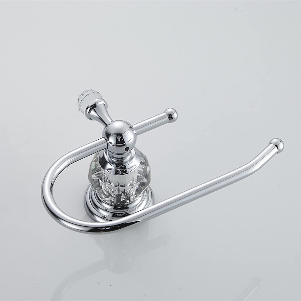 Polished Gold Crystal Toilet Paper Holder
