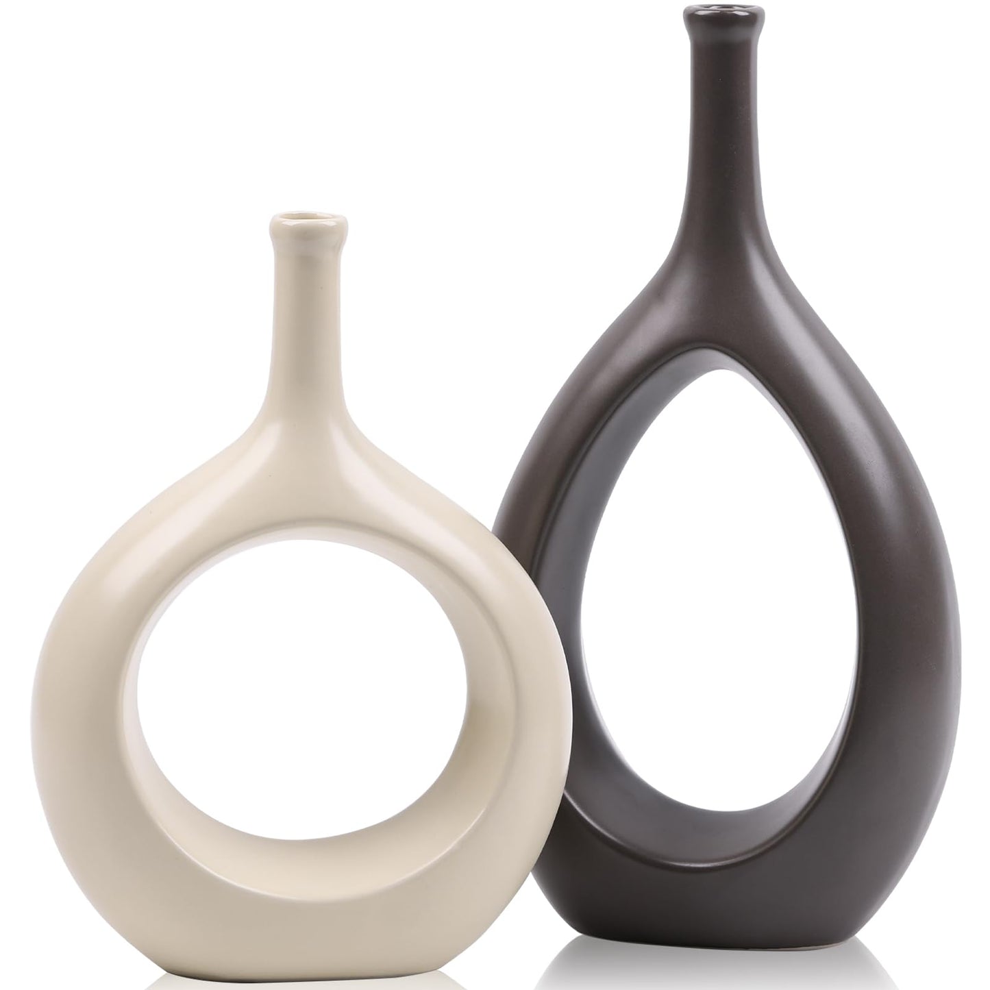 Glossy Gold Ceramic Vase,2 pc