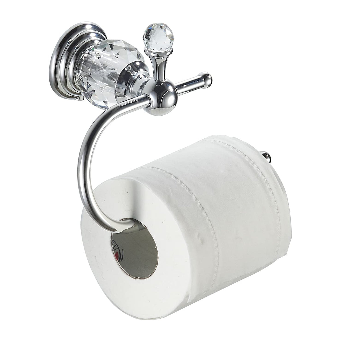 Polished Gold Crystal Toilet Paper Holder
