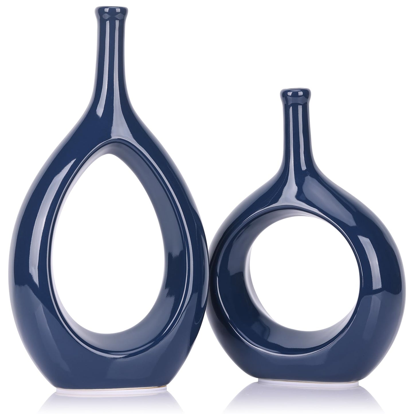 Glossy Gold Ceramic Vase,2 pc
