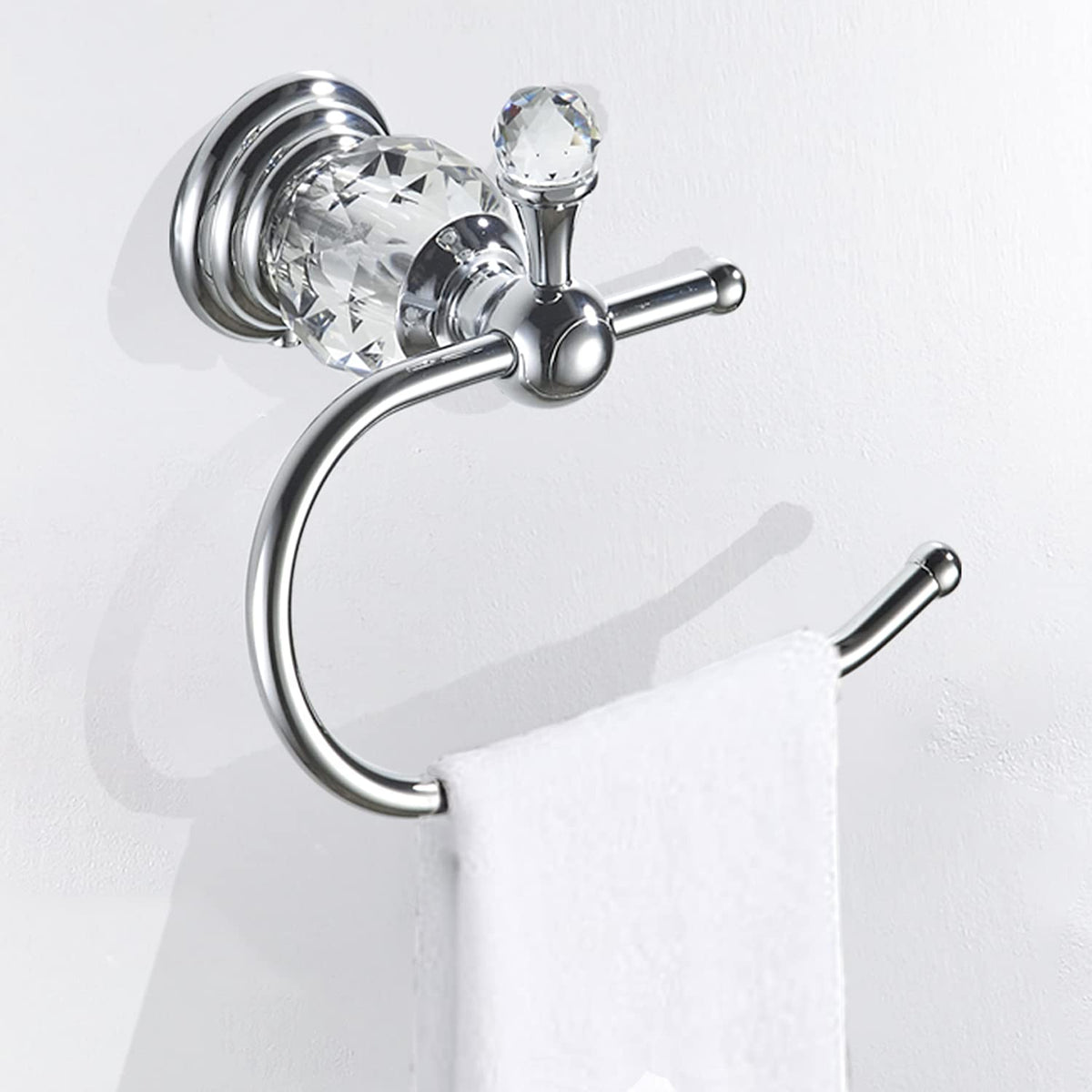 Polished Gold Crystal Toilet Paper Holder