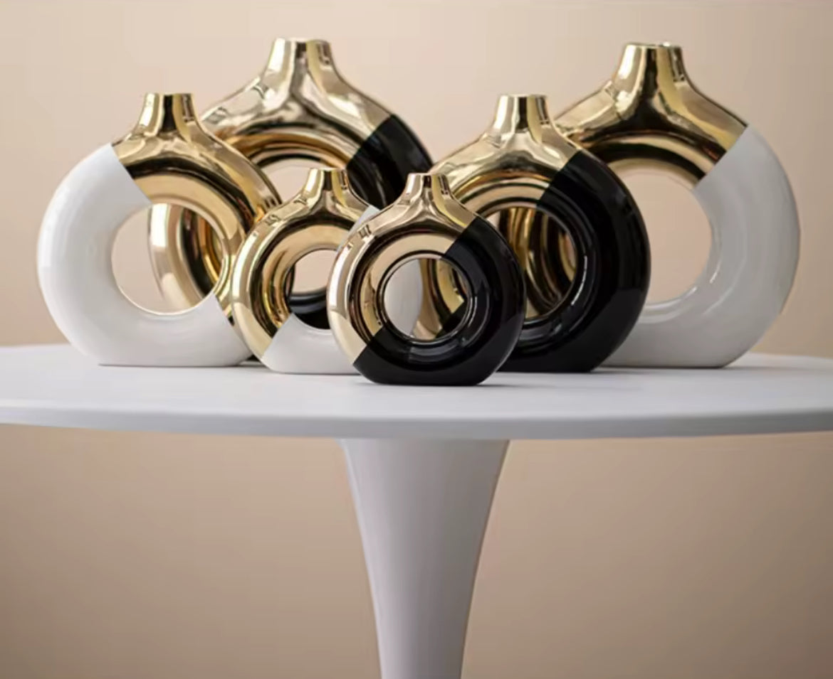 2 Tone Boho Vase Set
