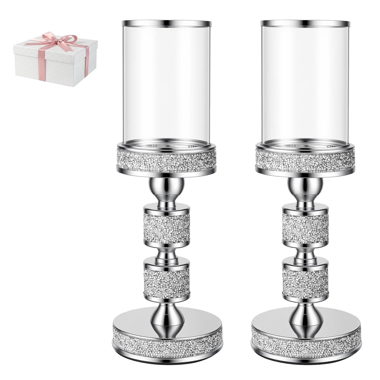 Gold Crystal Candle Stand