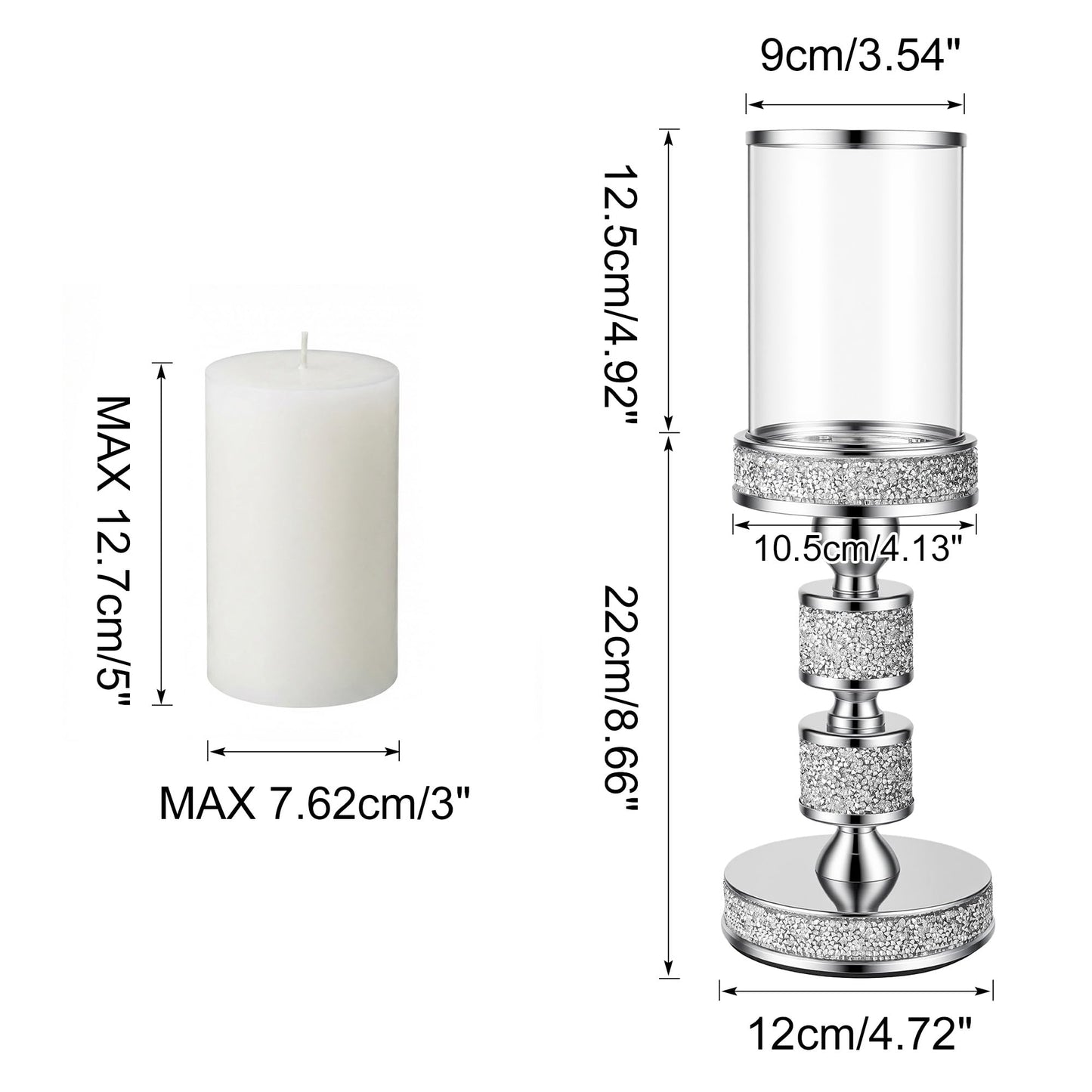Gold Crystal Candle Stand