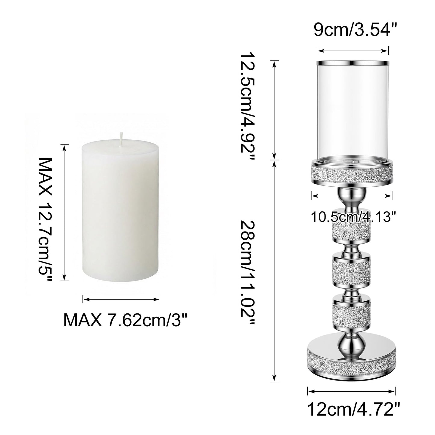 Gold Crystal Candle Stand