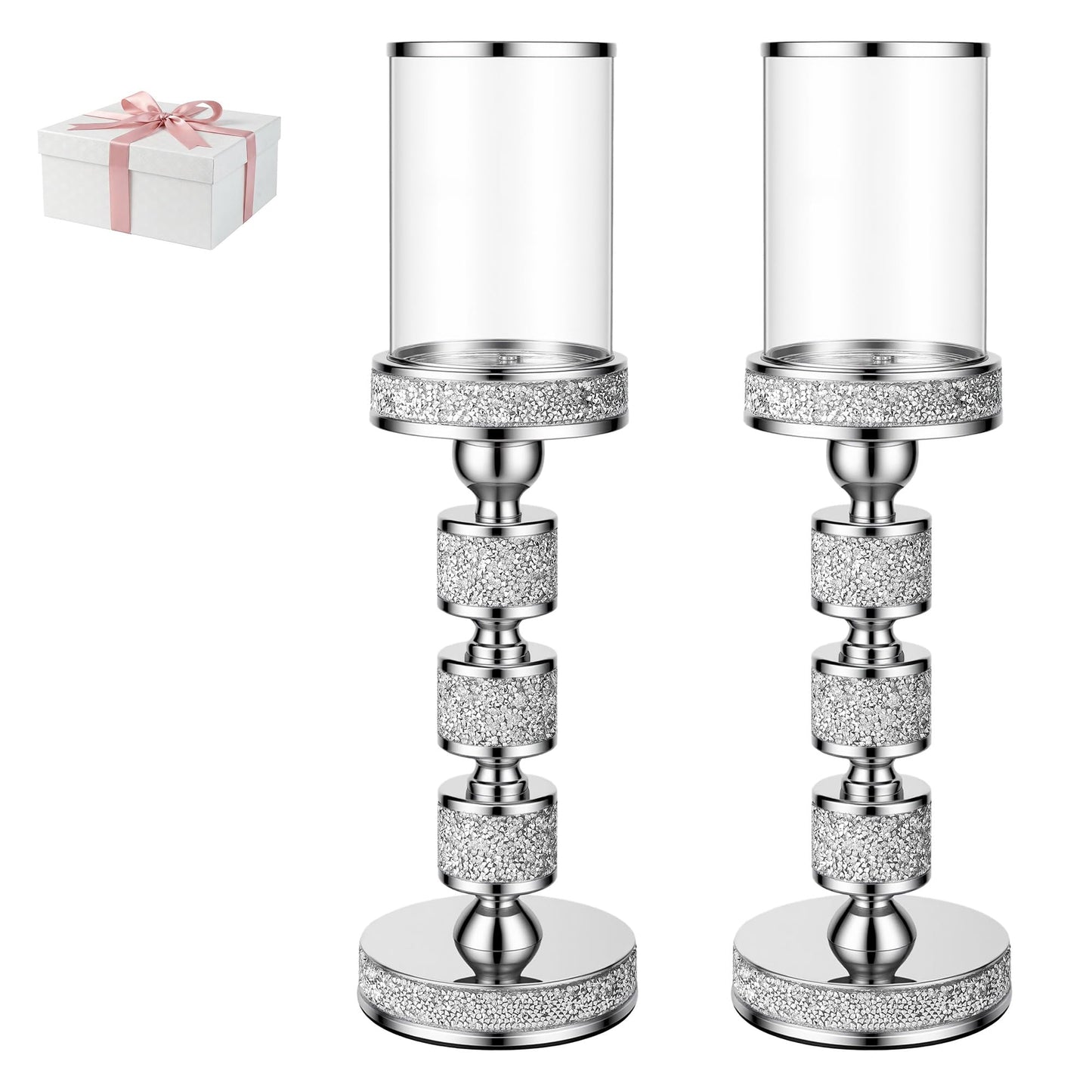 Gold Crystal Candle Stand