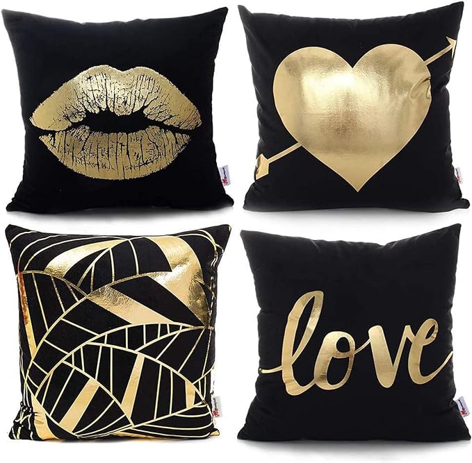 Glam Gold Pillow Sham Set, 4pc