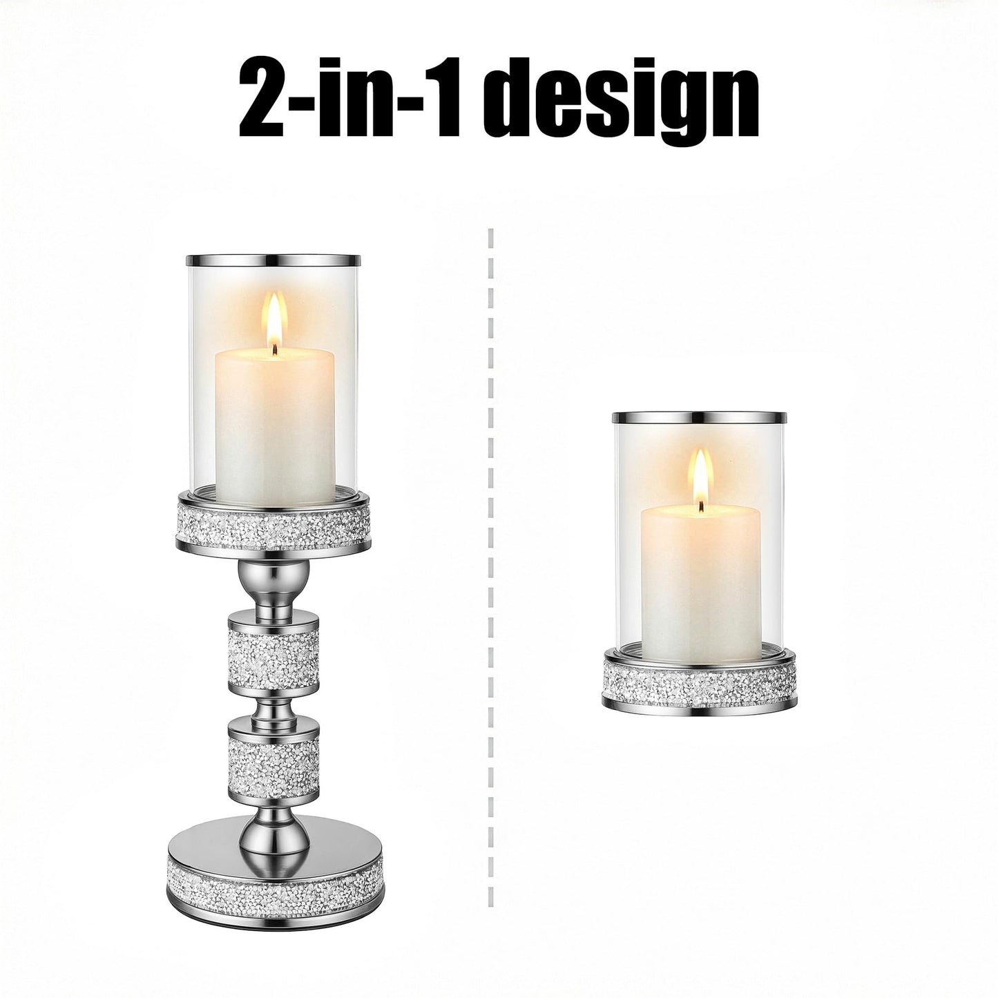 Gold Crystal Candle Stand