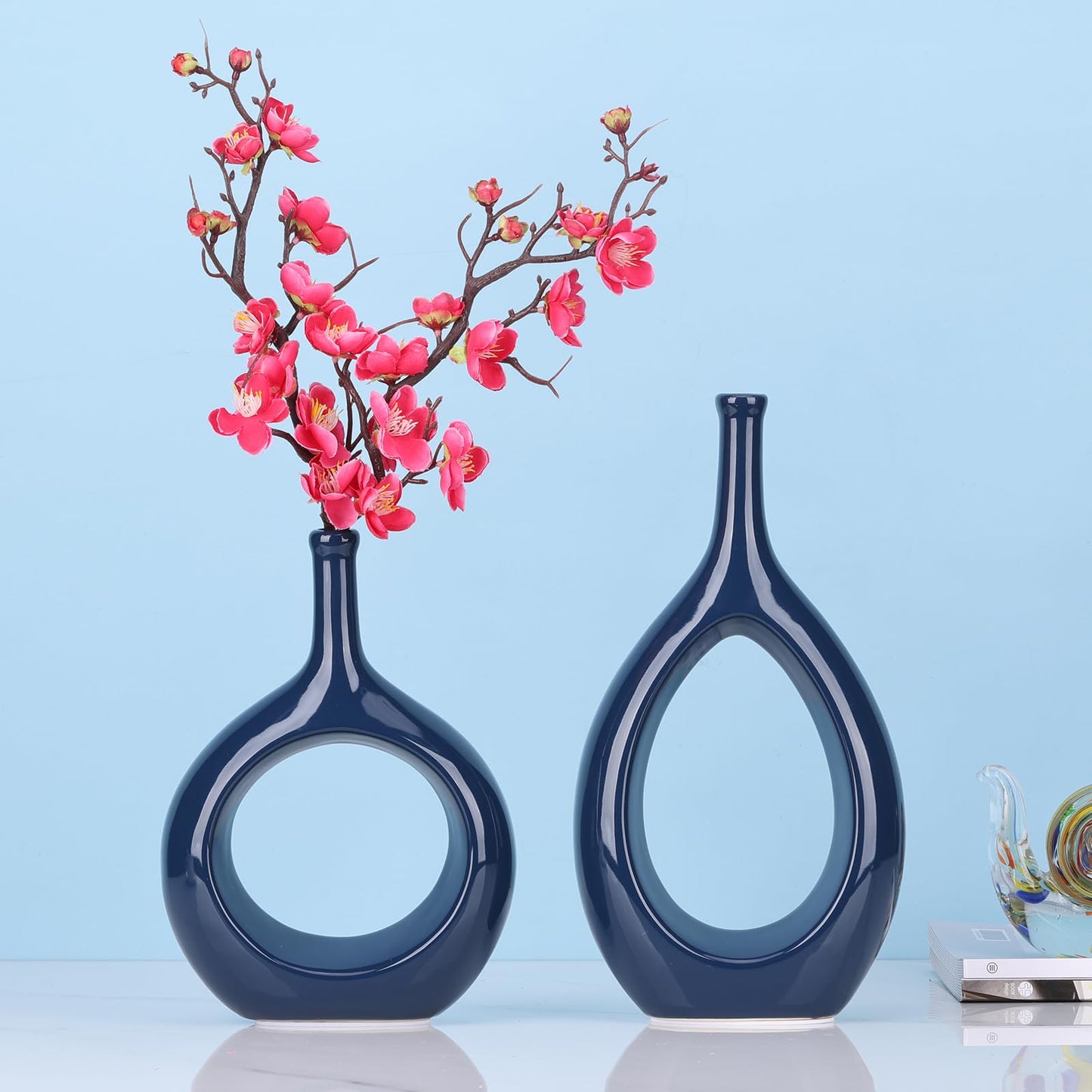 Glossy Gold Ceramic Vase,2 pc