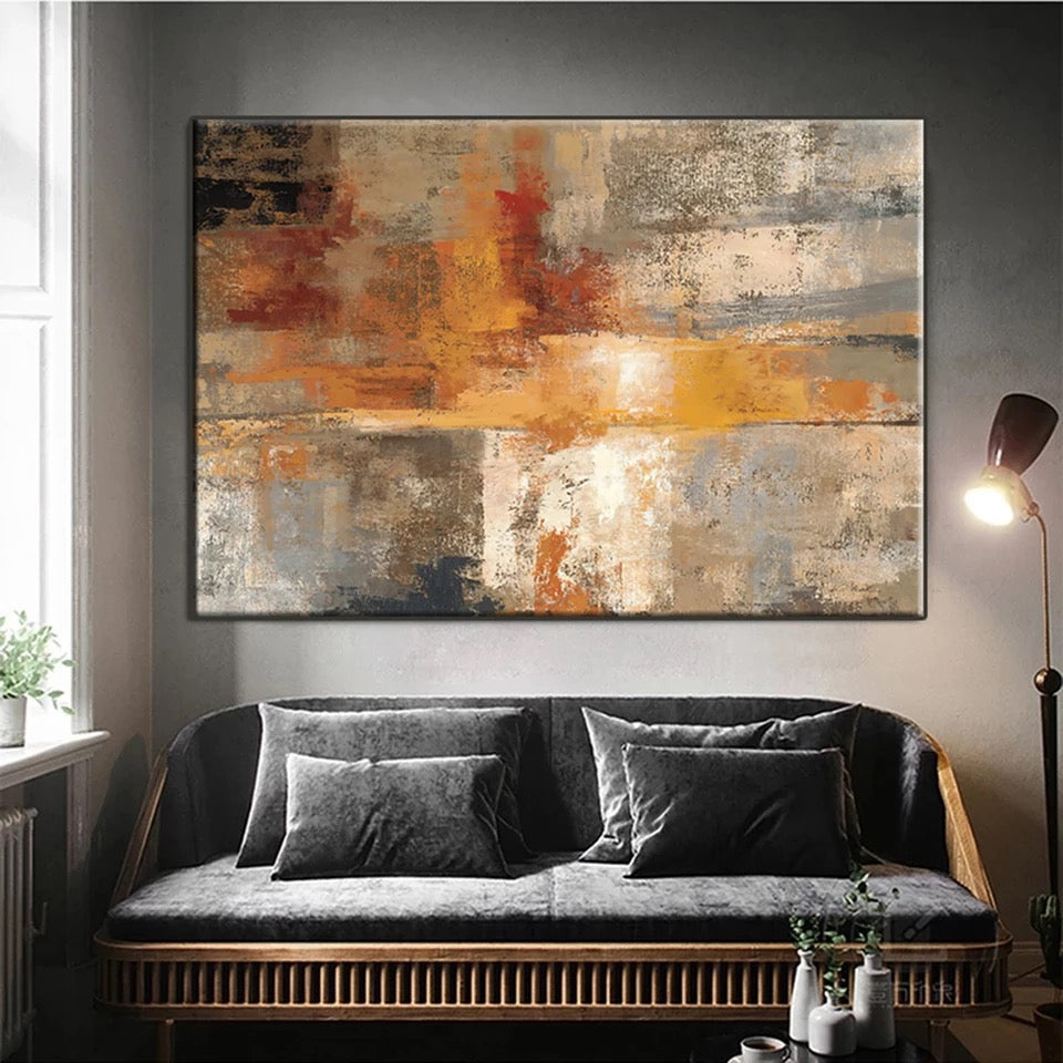 Hues of Orange Abstract Canvas