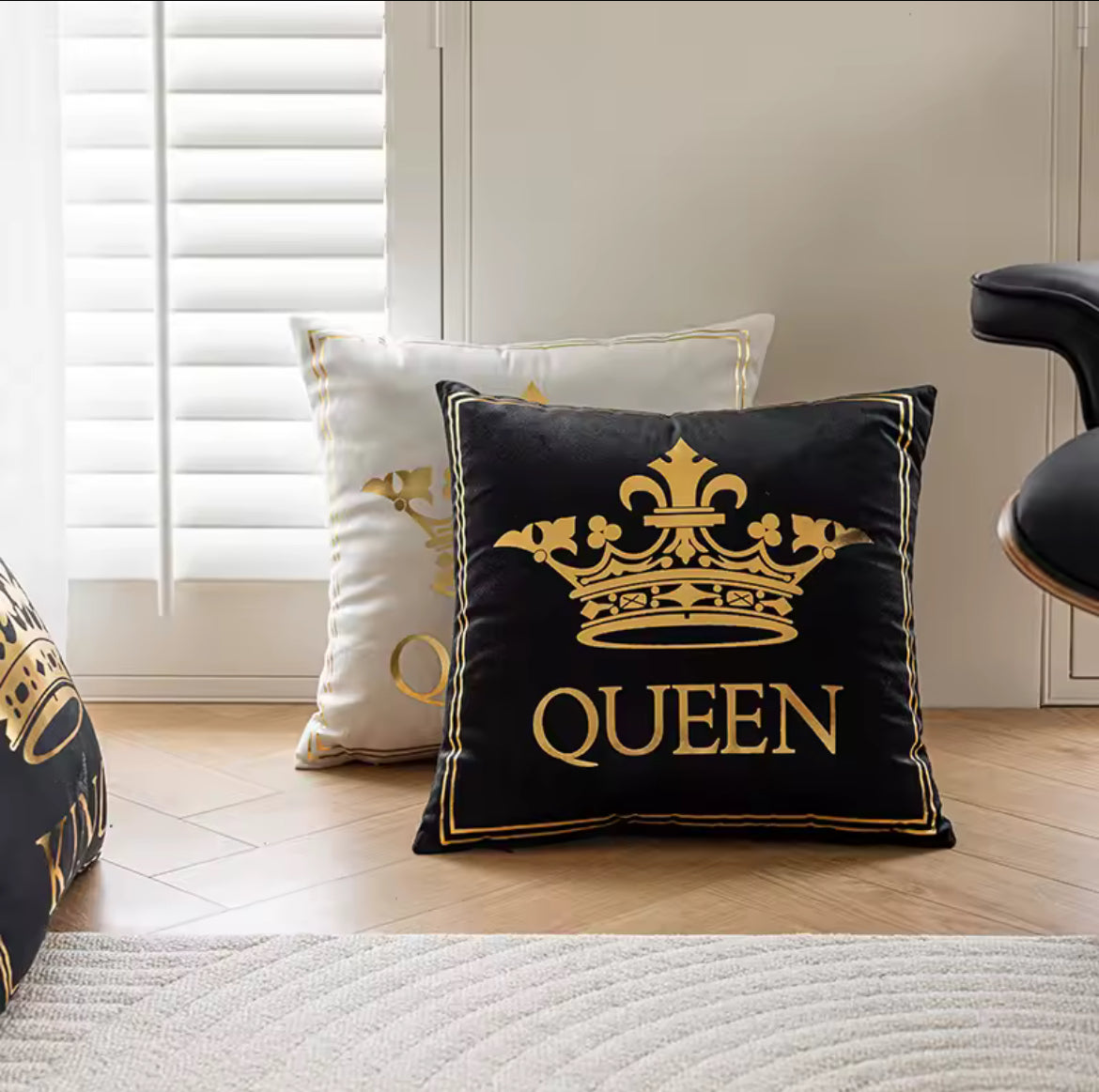 Gold Crown Pillow Shams