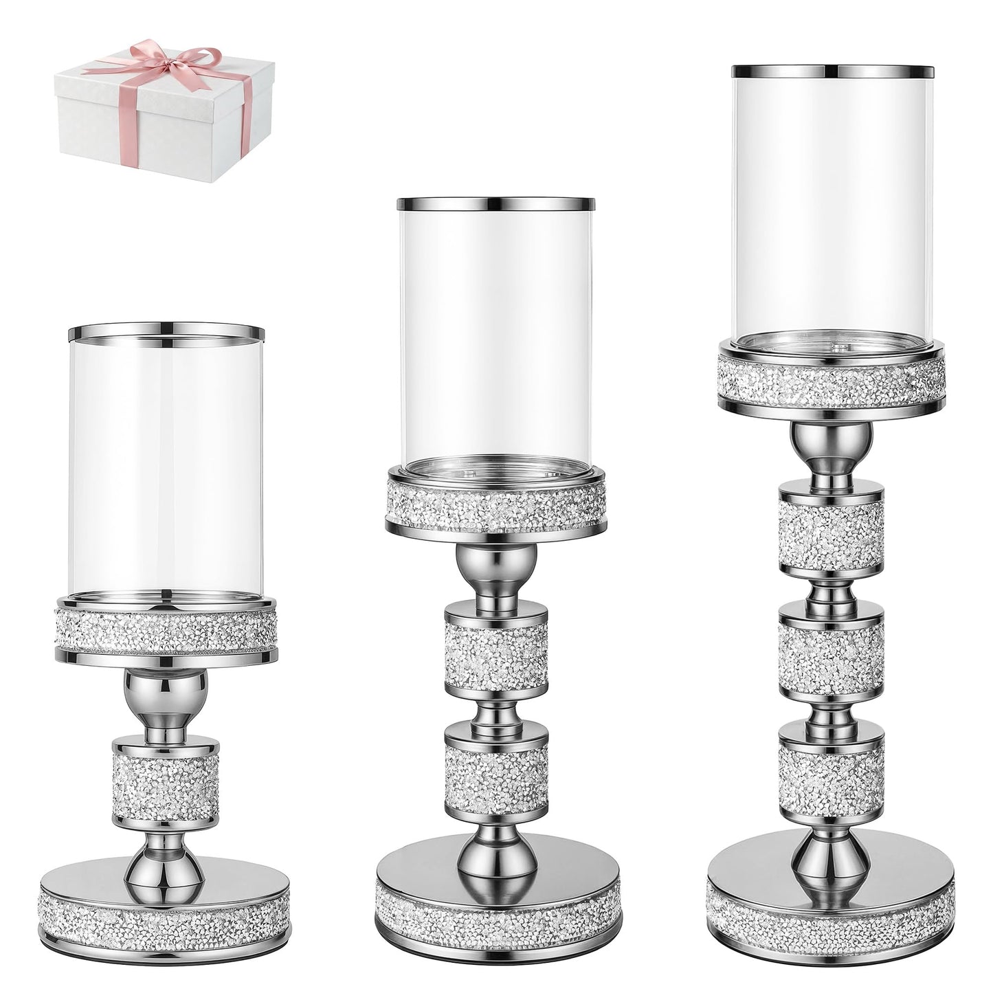 Gold Crystal Candle Stand