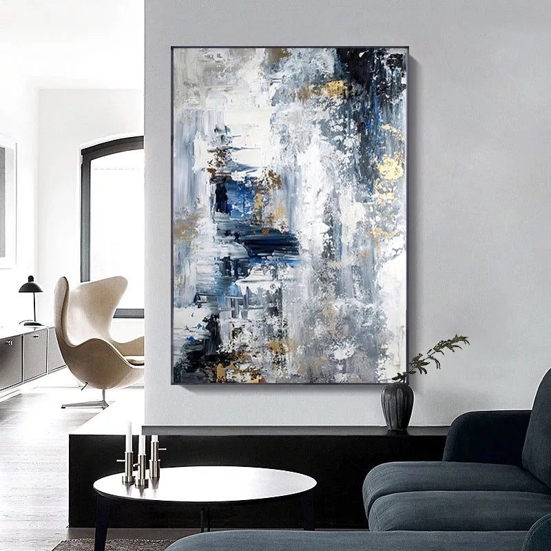 Hues of Blue Abstract Canvas